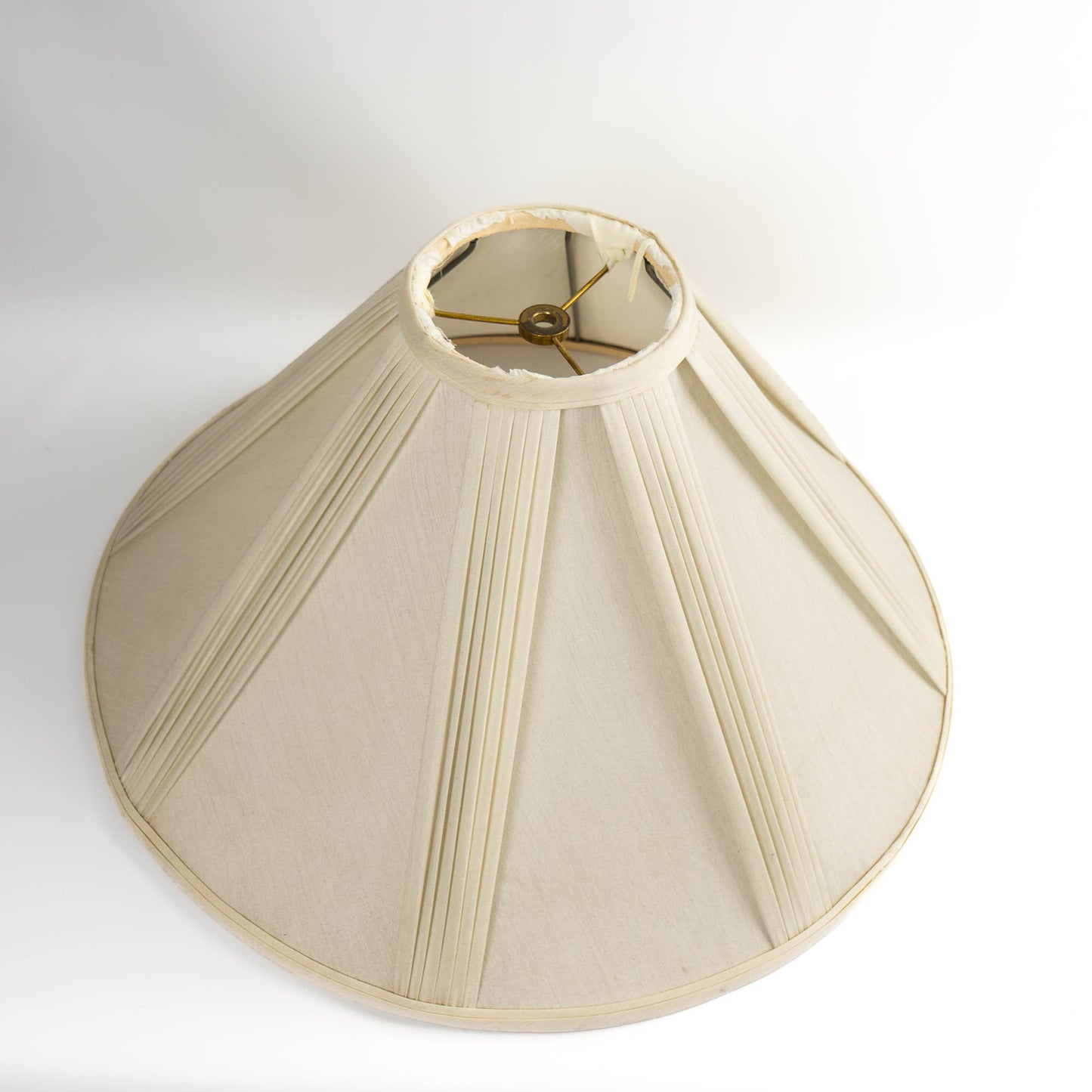 vintage ivory pleated lamp shade