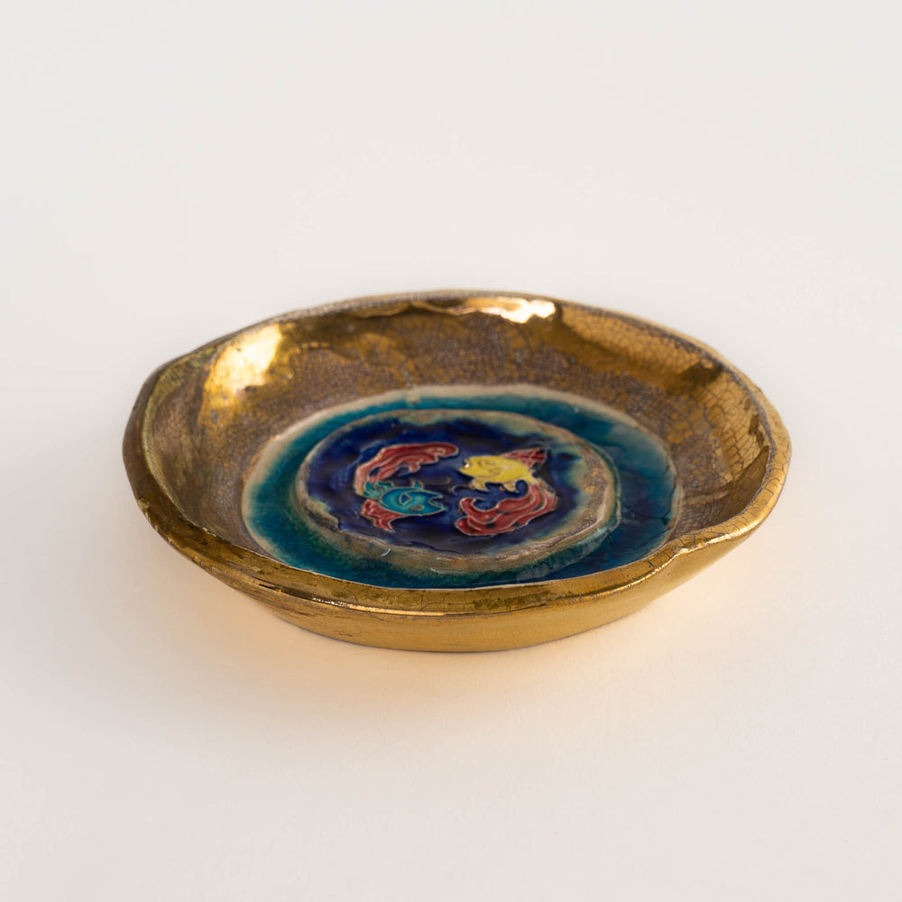 
                  
                    vintage zodiac pisces signed studio pottery bowl
                  
                