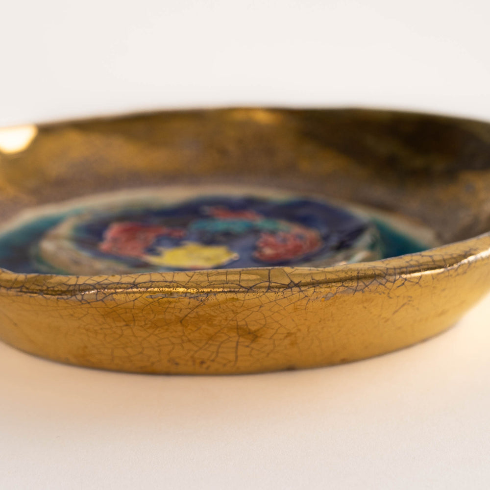 
                  
                    vintage zodiac pisces signed studio pottery bowl
                  
                