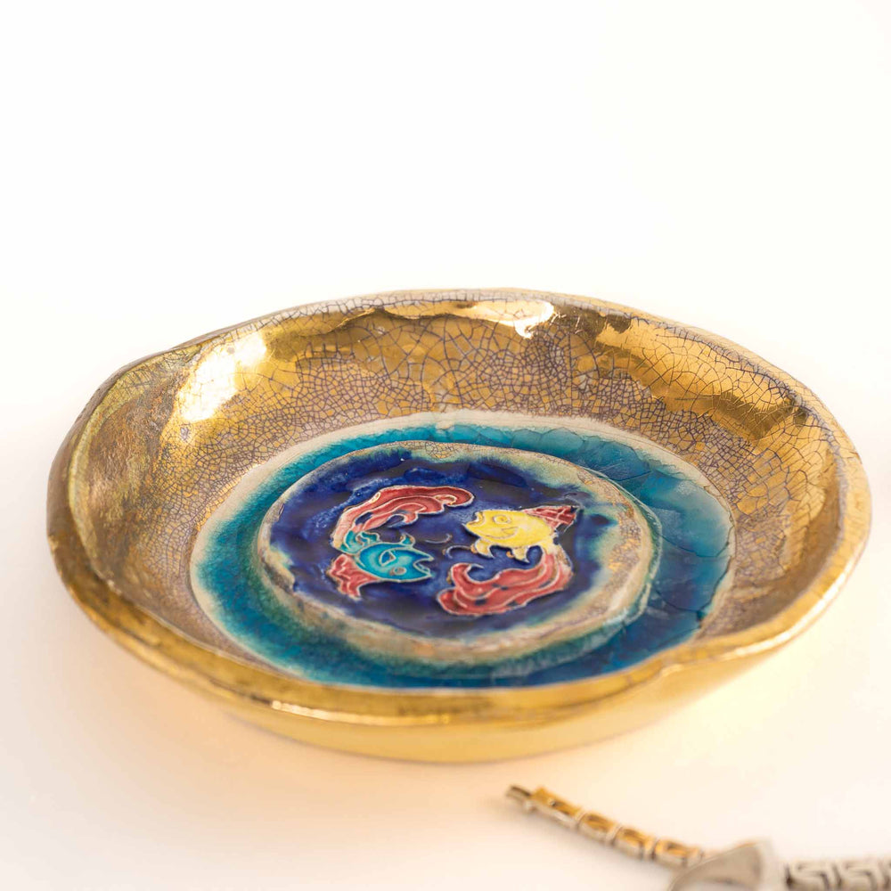 
                  
                    vintage zodiac pisces signed studio pottery bowl
                  
                