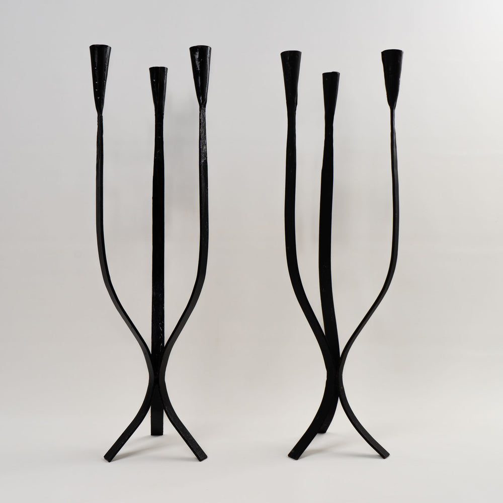 
                  
                    vintage cast iron triple taper candleholders 
                  
                