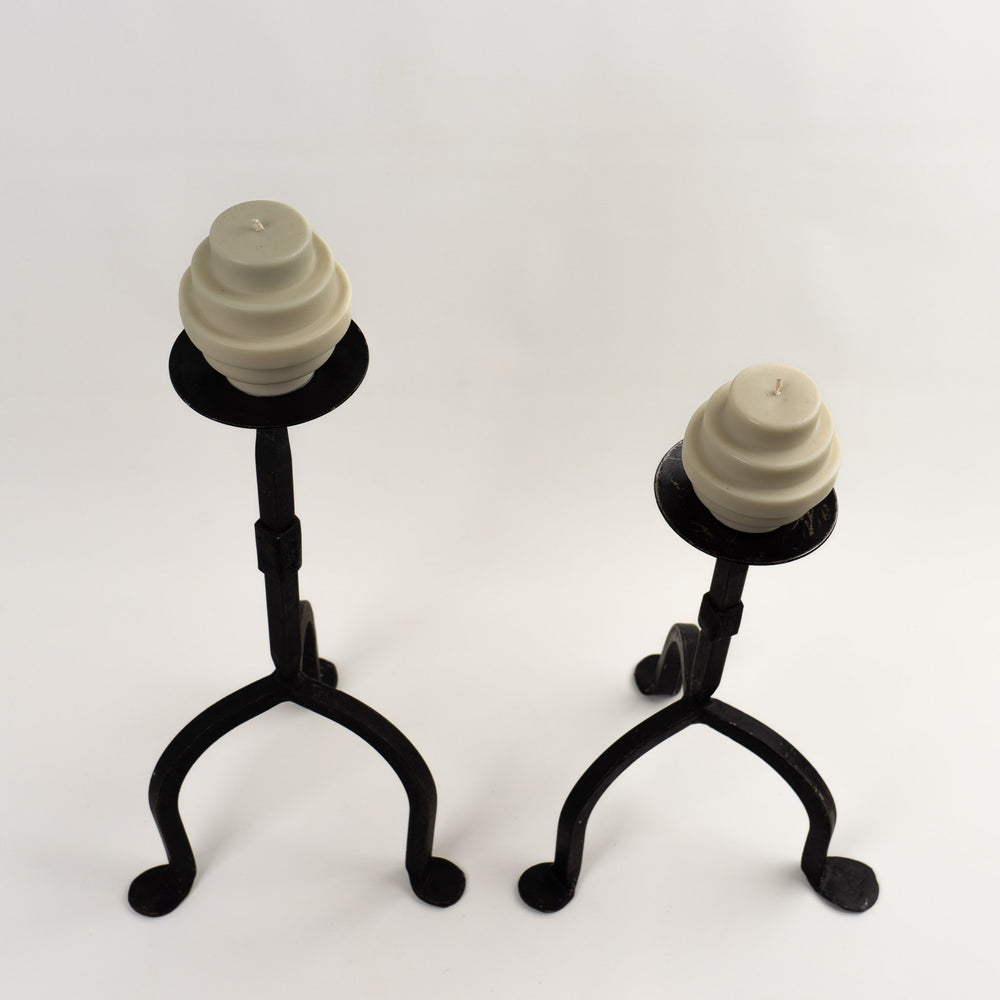 
                  
                    vintage cast iron pillar candleholders - set of 2
                  
                