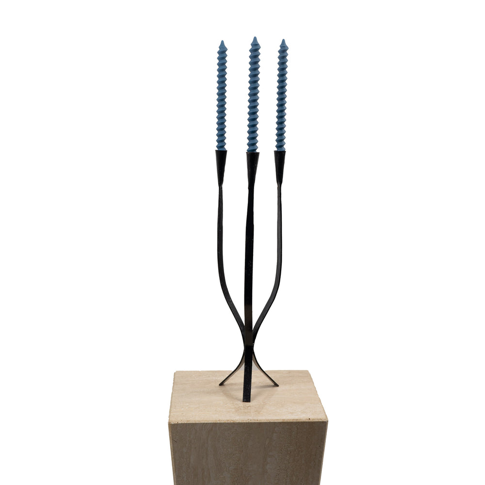 
                  
                    vintage cast iron triple taper candleholders 
                  
                