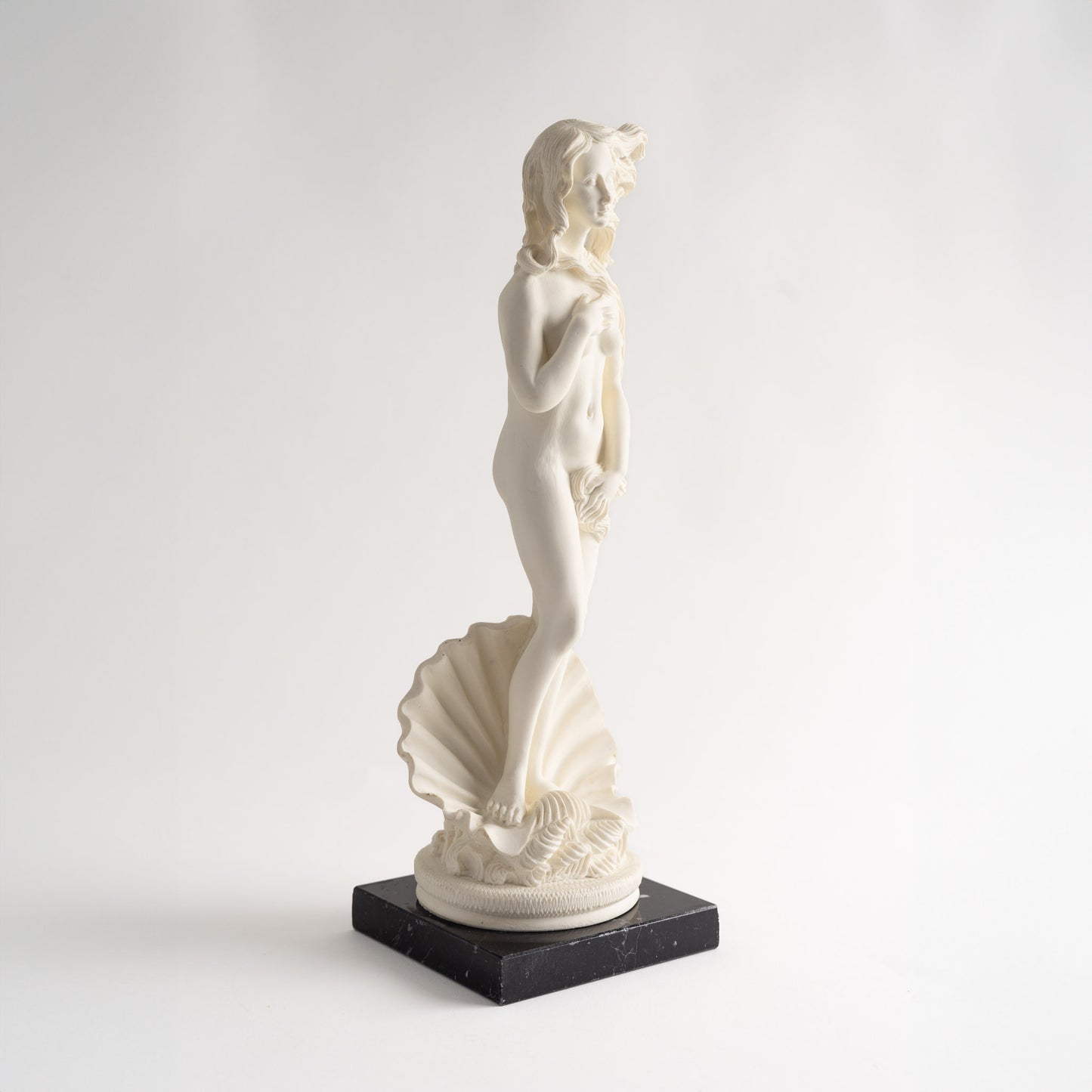 Vintage Venus de Milo Statue on Black Marble Stand