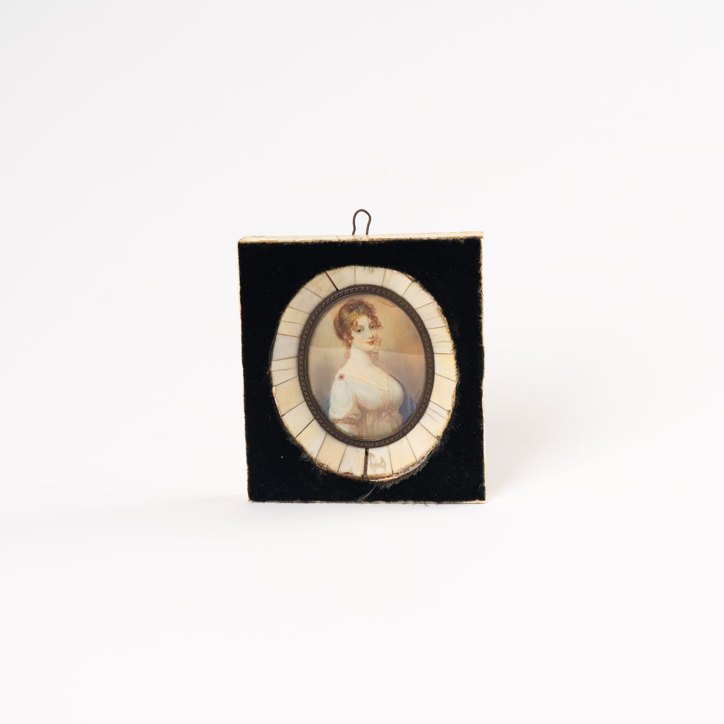 Antique 19th Century Miniature Painting of Queen Louise