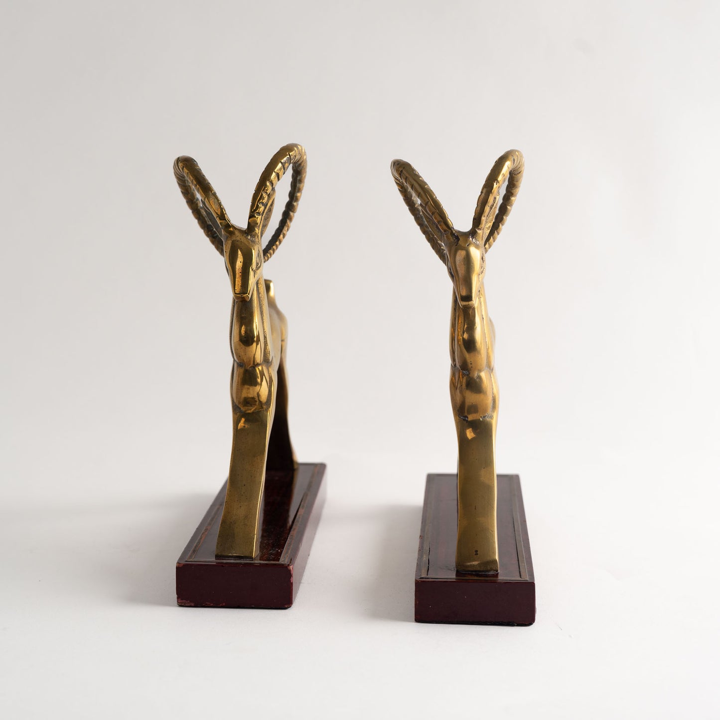 Vintage Solid Brass Ram Bookend Figures