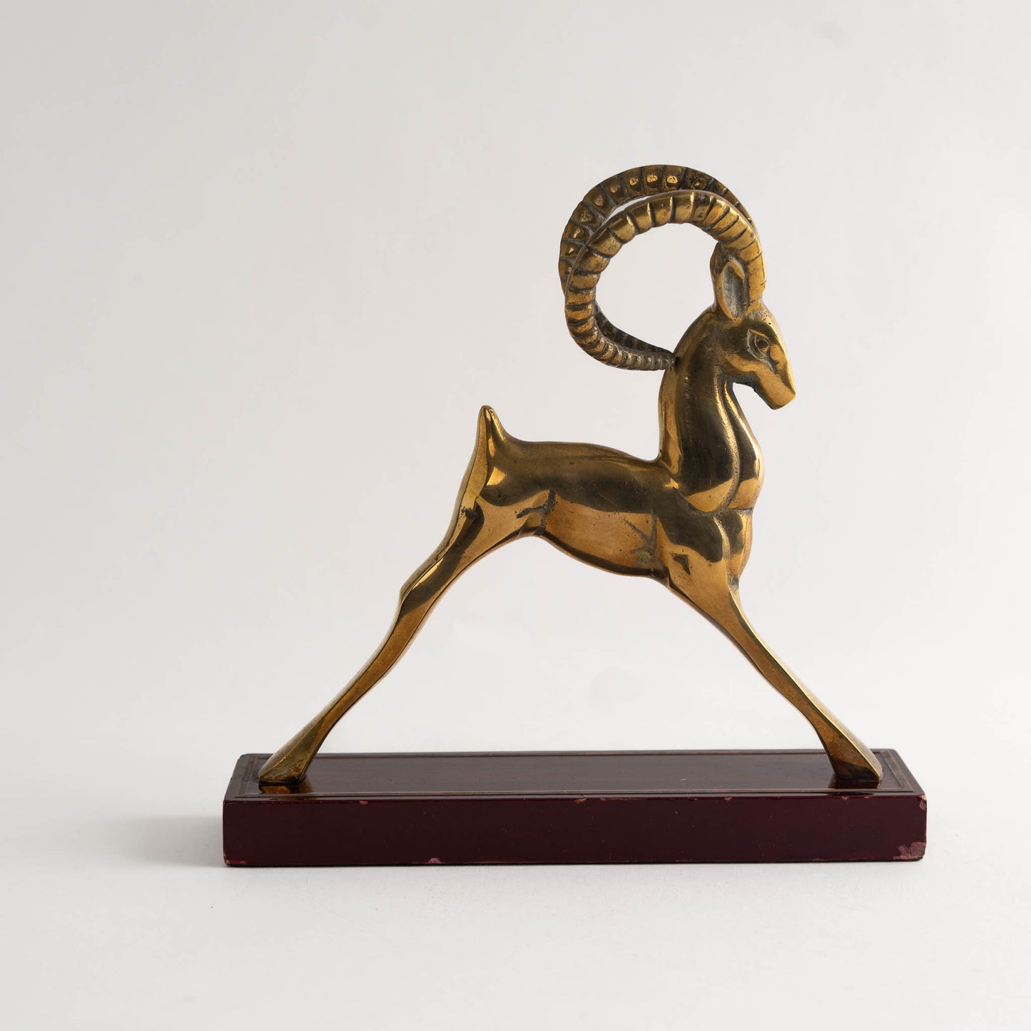 Vintage Solid Brass Ram Bookend Figures
