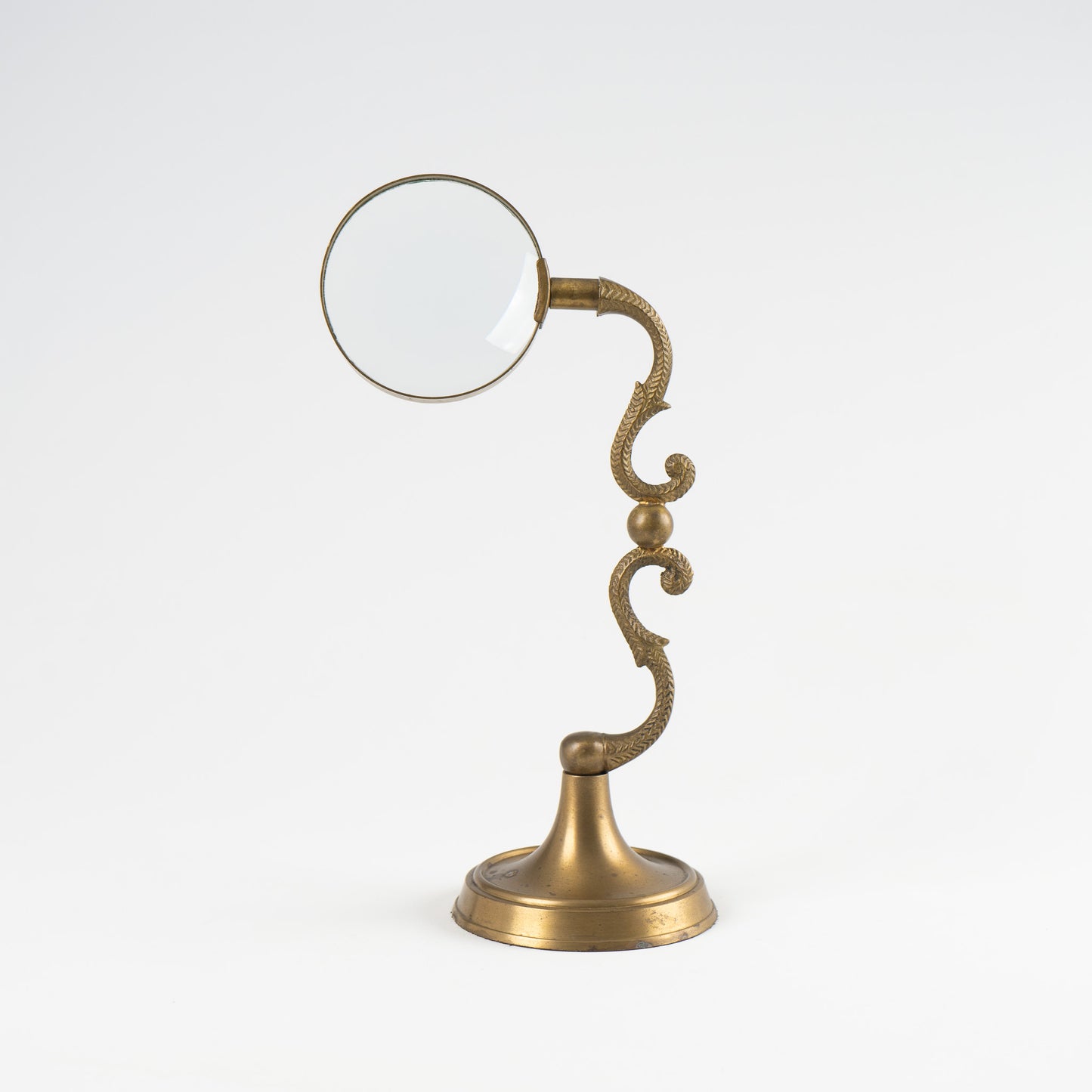Vintage Brass Magnifying Glass - in original brass patina