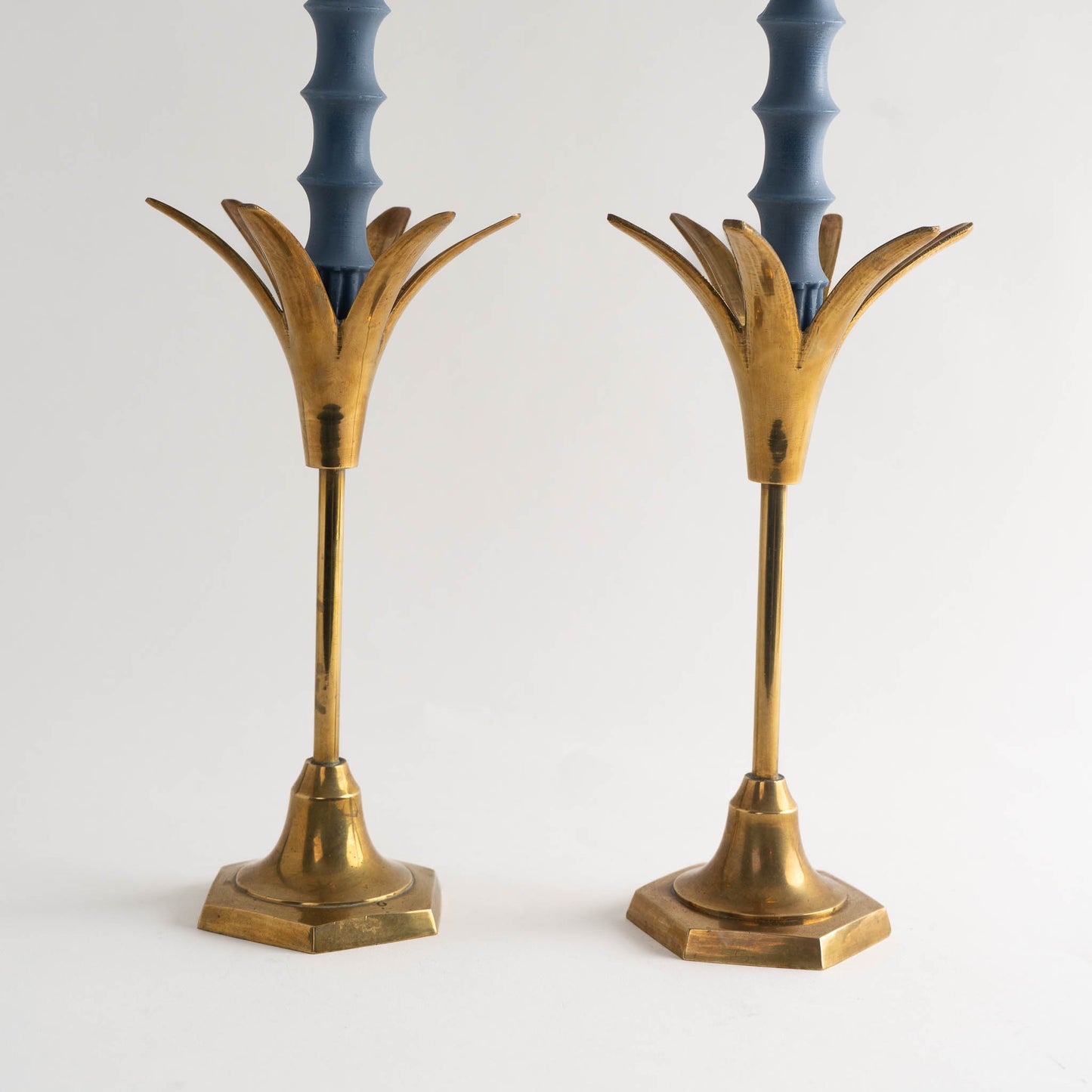 Vintage Brass Pineapple Candlestick Holders - Pair