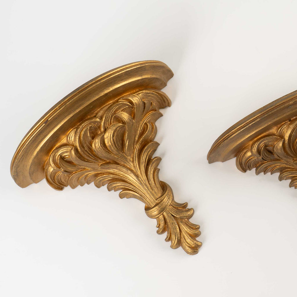 
                      
                        Vintage Gilded Wall Shelves - A Pair - Syroco
                      
                    