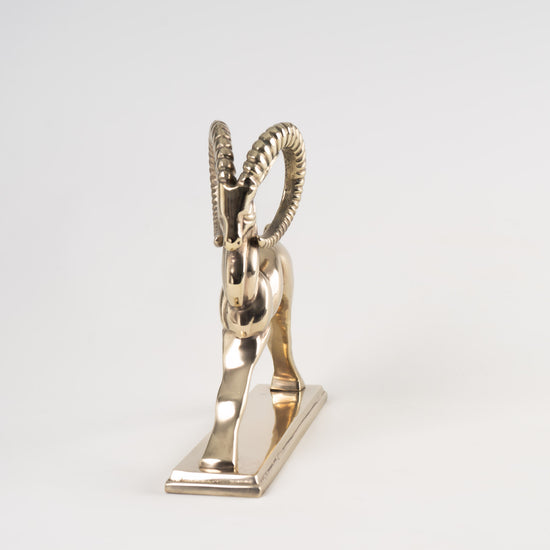 Vintage Brass Ram Sculpture Figure 