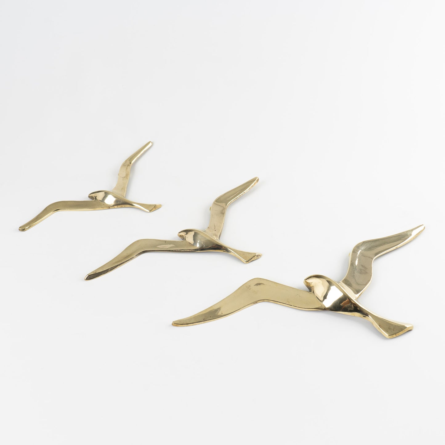 Vintage Brass Birds  - Set of 3
