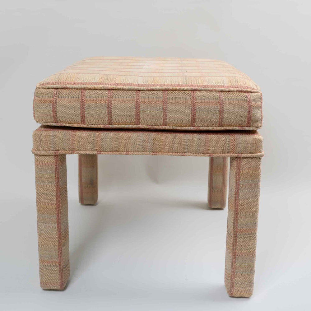 
                      
                        Vintage Mid-Century Parsons Stools - Blush Plaid Upholstery
                      
                    