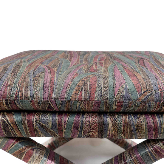 Vintage X Base Benches - Pair of Upholstered Ottomans