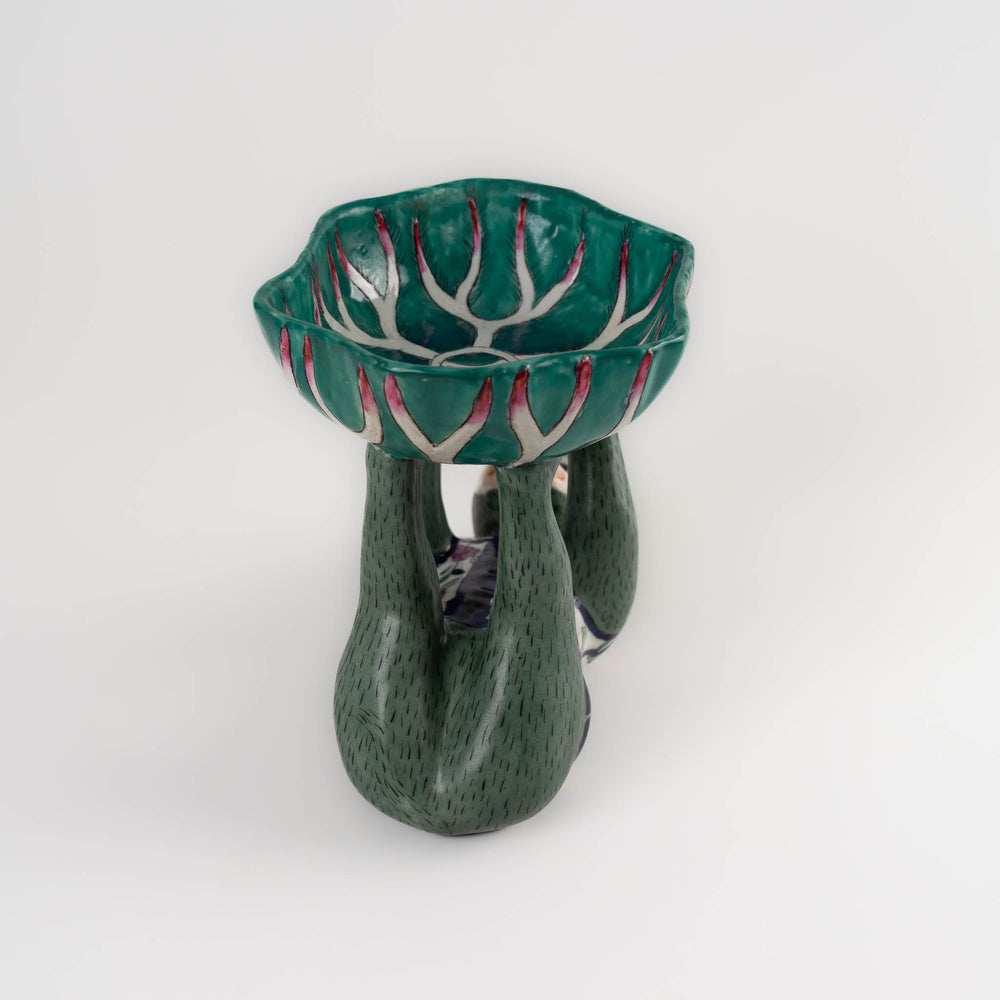 
                      
                        Vintage Chinoiserie Green Monkey Bowl - Lotus leaf 
                      
                    