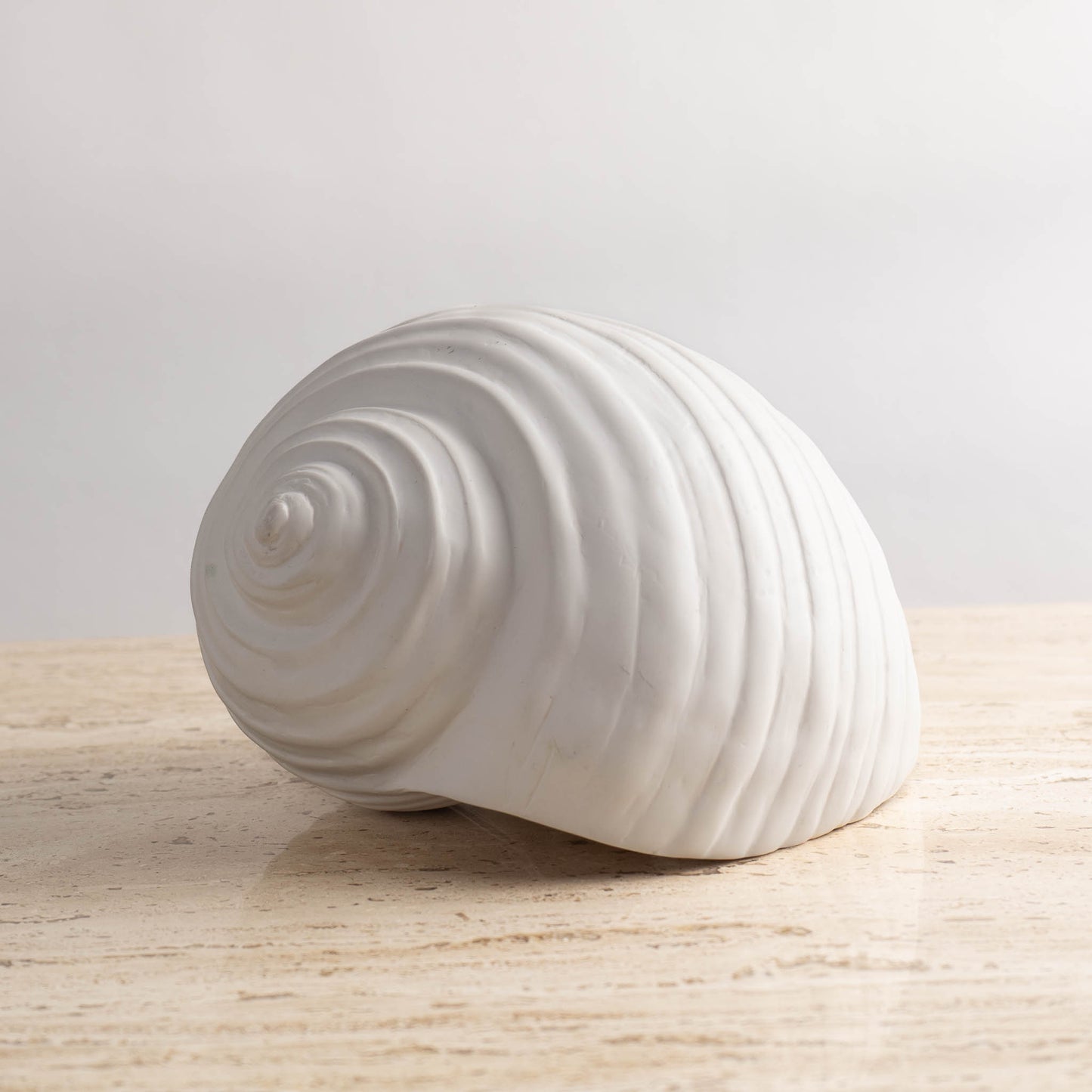 Vintage White Faux Conch Seashell Decor Accent