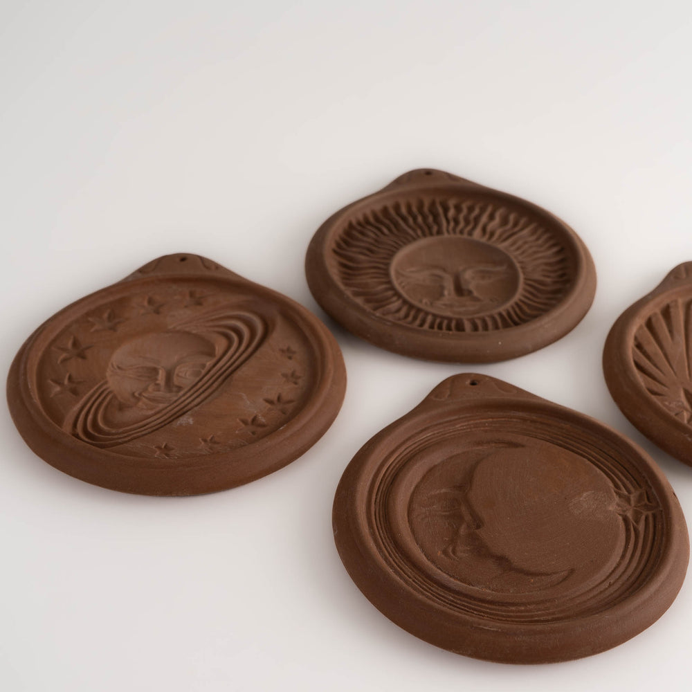 
                  
                    Vintage Hartstone Celestial Cookie Molds - sun, moon, stars, Saturn
                  
                