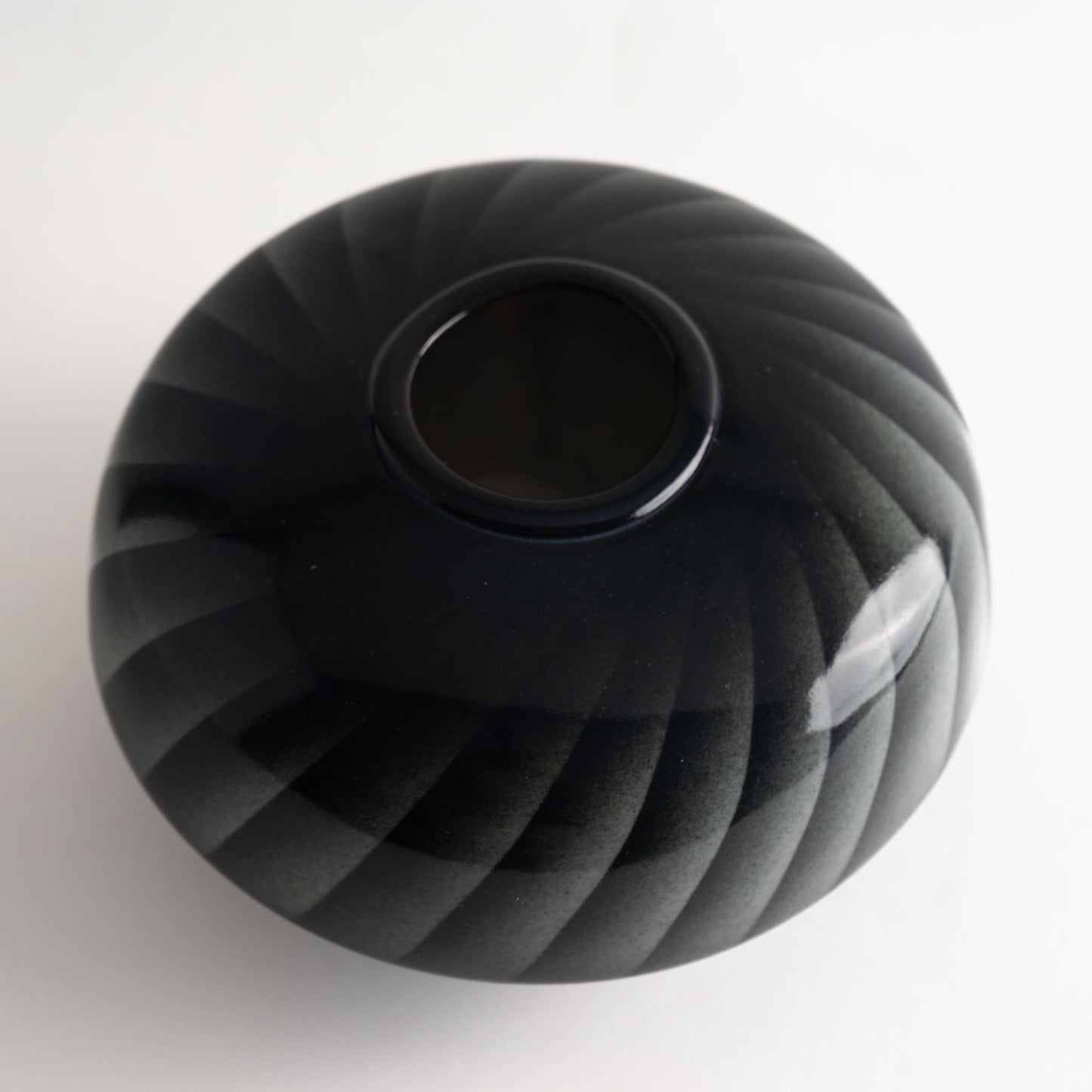 Vintage Grey and Black Abstract Vase