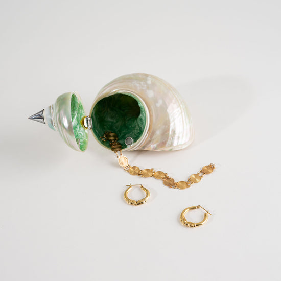 Vintage Sea Shell Jewelry Box