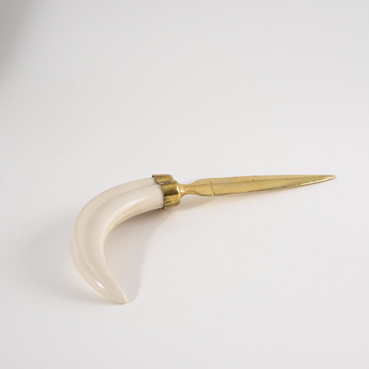 Vintage Faux Horn and Brass Letter Opener