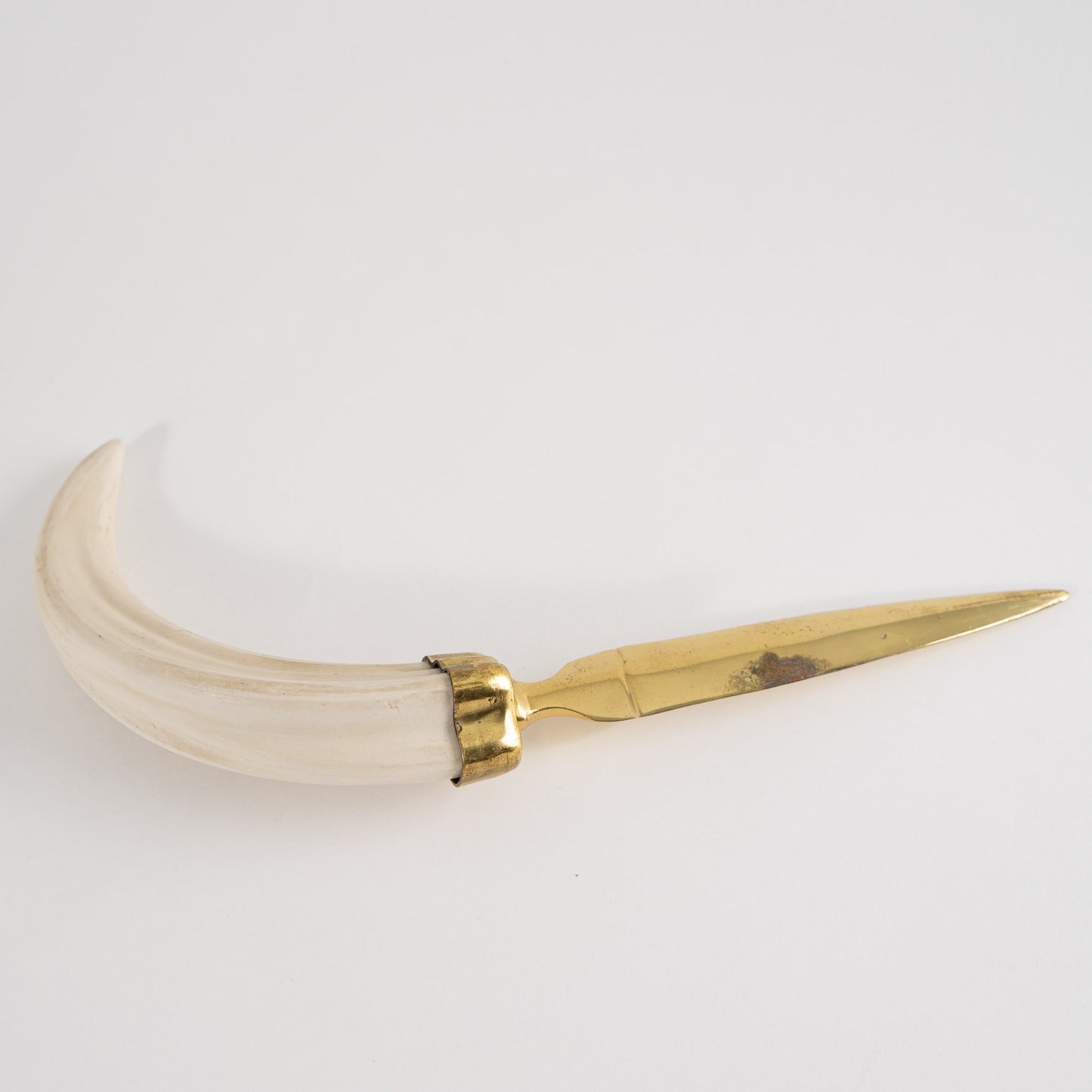 Vintage Faux Horn and Brass Letter Opener