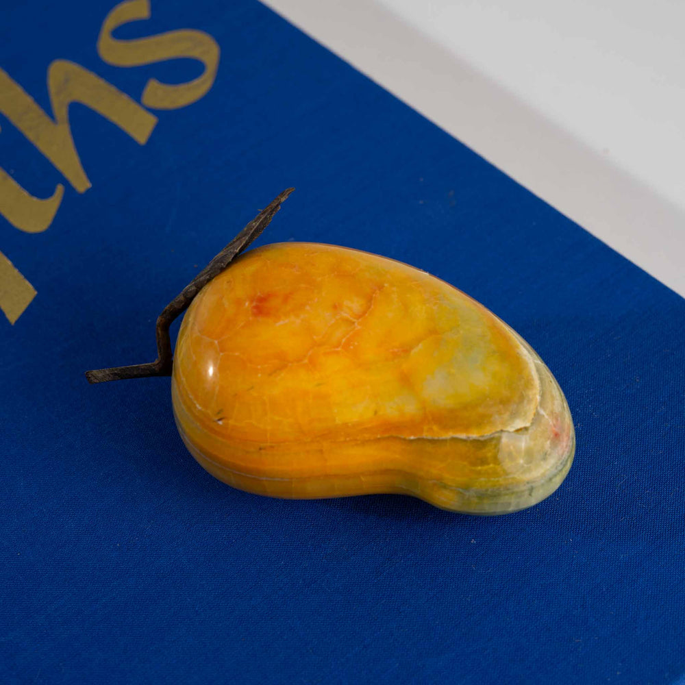 
                      
                        Vintage Yellow Onyx Mango Paperweight
                      
                    