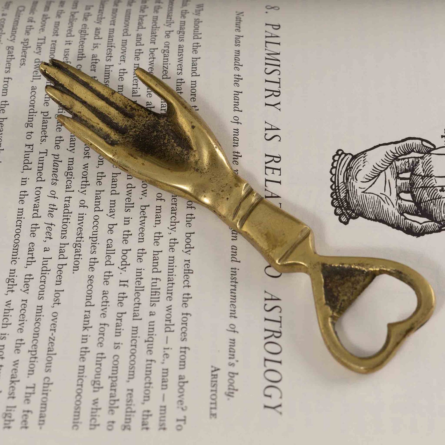 Load image into Gallery viewer, Vintage Brass Hand Bottle Opener
