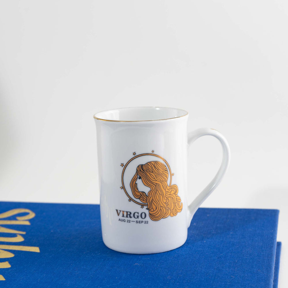 
                      
                        Vintage Virgo Ceramic Mug - gold metallic foil zodiac 
                      
                    