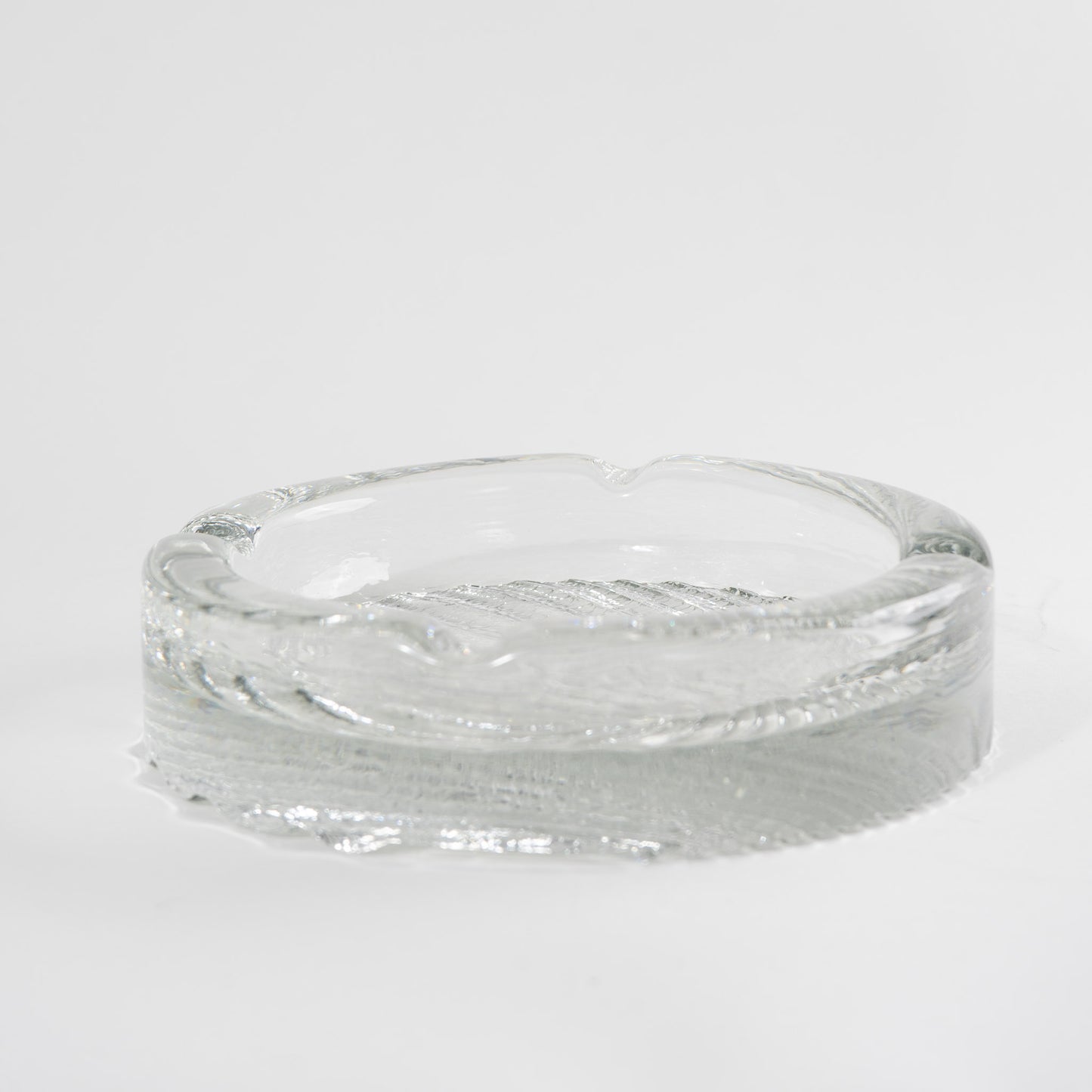 Vintage Shell Glass Ashtray Catchall - Thick glass