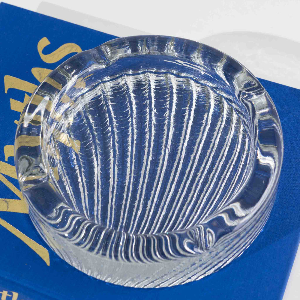 Vintage Shell Glass Ashtray Catchall