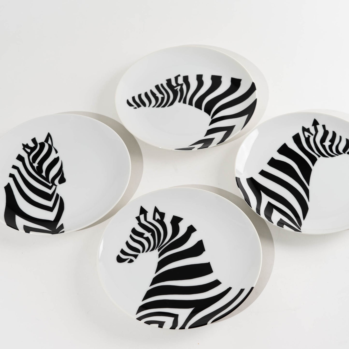 Vingage Fitz and Floyd Zebra Plates - Set of 4