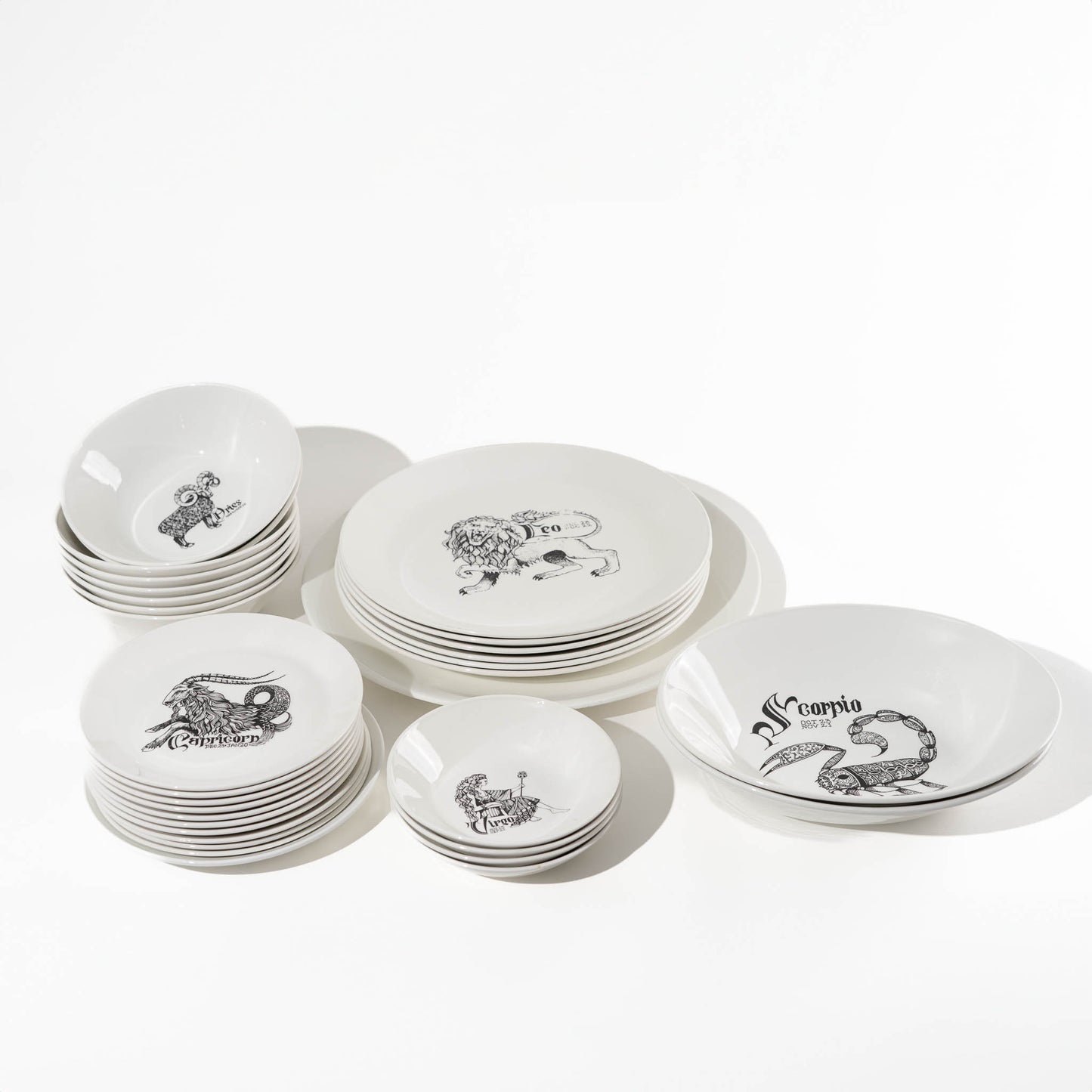 Load image into Gallery viewer, Vintage Zodiac Astrology Dinnerware Set - 32 Pieces
