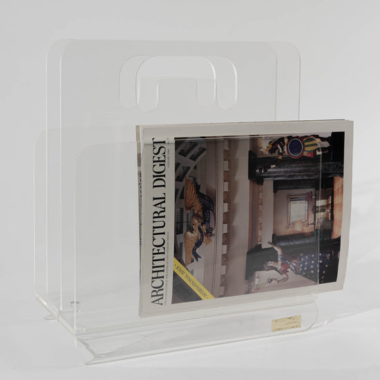 Load image into Gallery viewer, Vintage Lucite Magazine Rack 1970s
