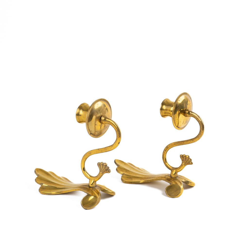 
                  
                    Vintage Brass Wall Sconces - Pair of Classic Taper Candle Holders
                  
                