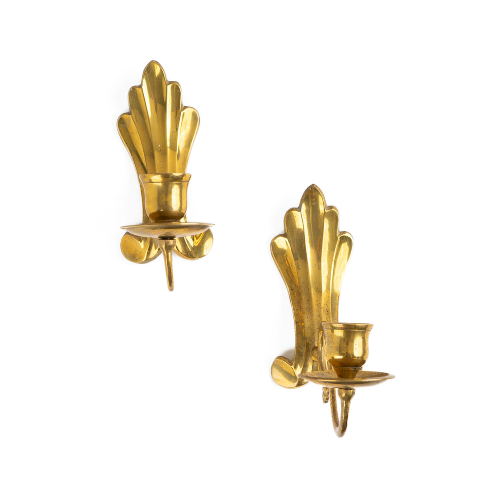 
                  
                    Vintage Brass Wall Sconces - Pair of Classic Taper Candle Holders
                  
                