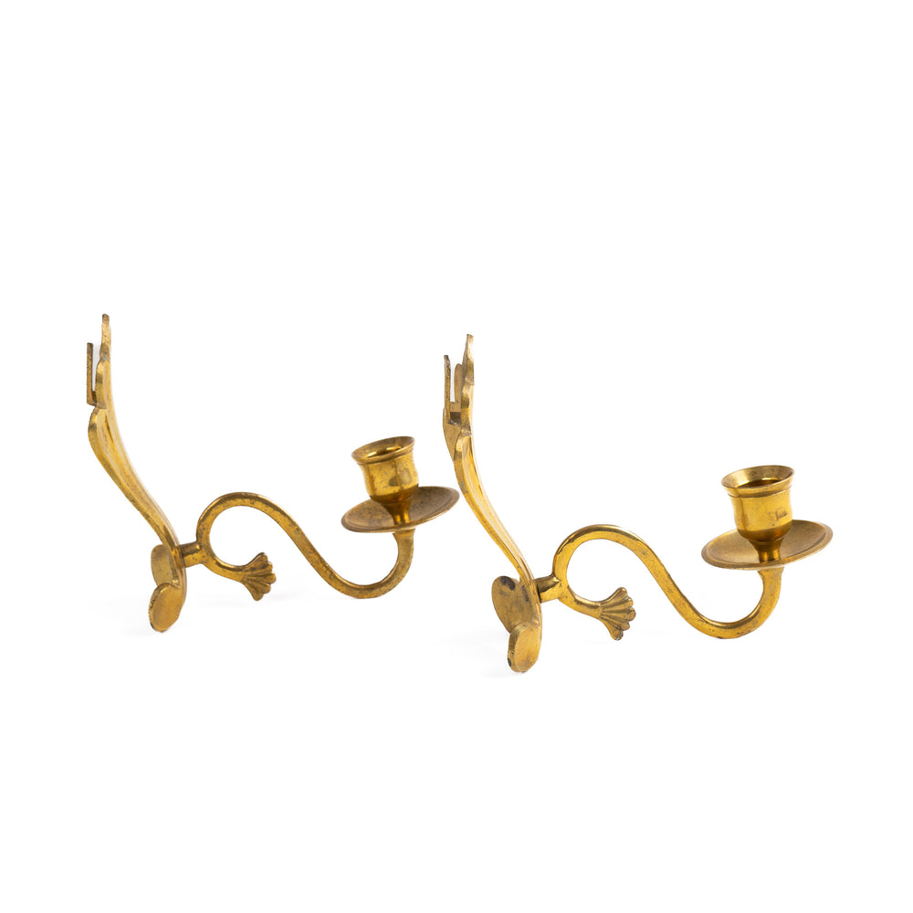 
                  
                    Vintage Brass Wall Sconces - Pair of Classic Taper Candle Holders
                  
                