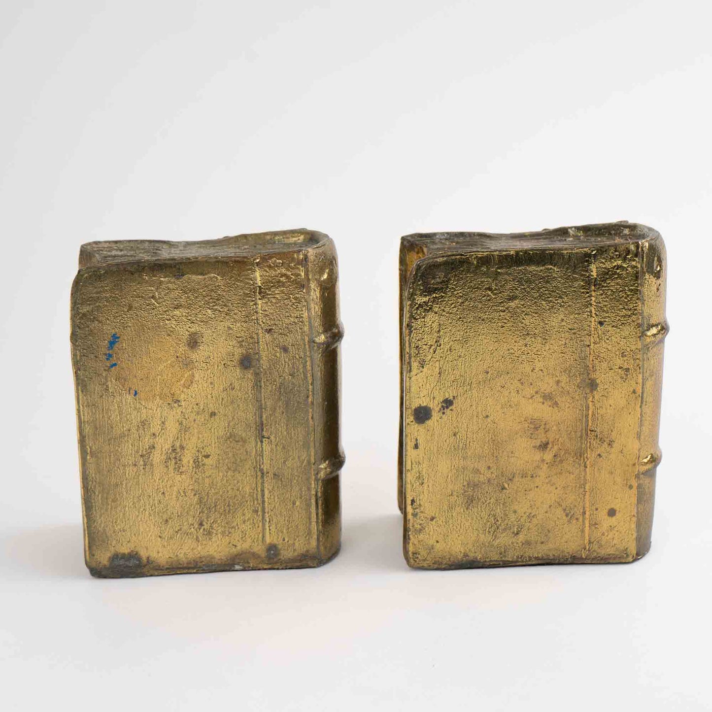 Pair of vintage brass bookends shaped like books