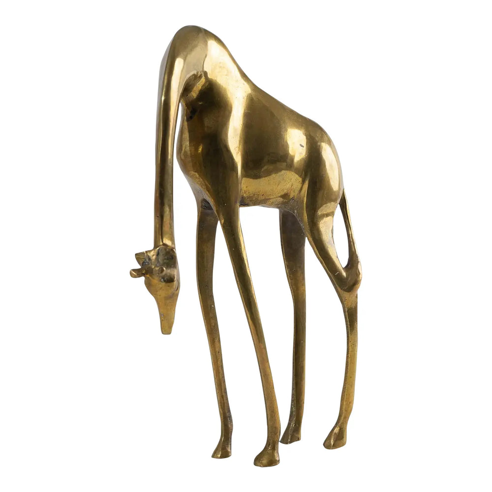 Vintage Brass Giraffe Figure 