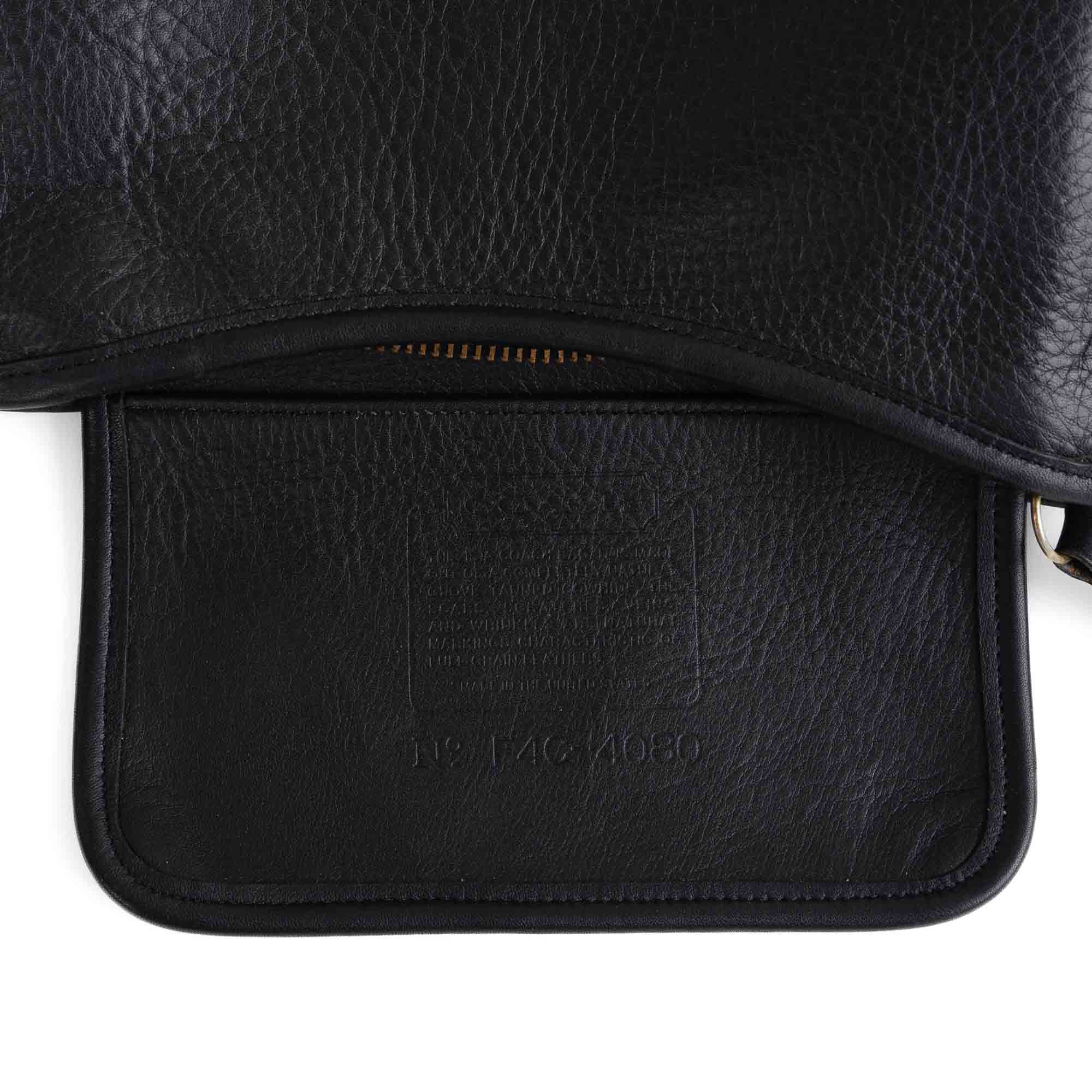 Vintage Coach Swinger 4080 - Black Leather Crescent Bag from 1988
