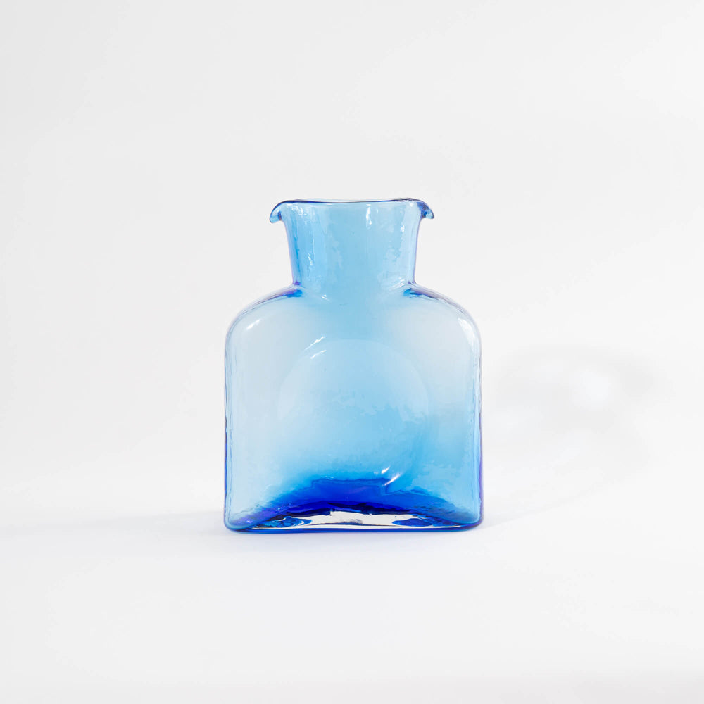 
                      
                        Vintage Blenko Glass Company Water Bottle Pitcher Classic 384 - Blue Glass
                      
                    