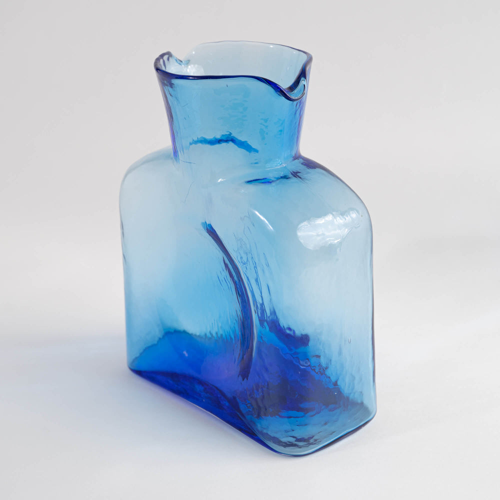 
                      
                        Vintage Blenko Glass Company Water Bottle Pitcher Classic 384 - Blue Glass
                      
                    