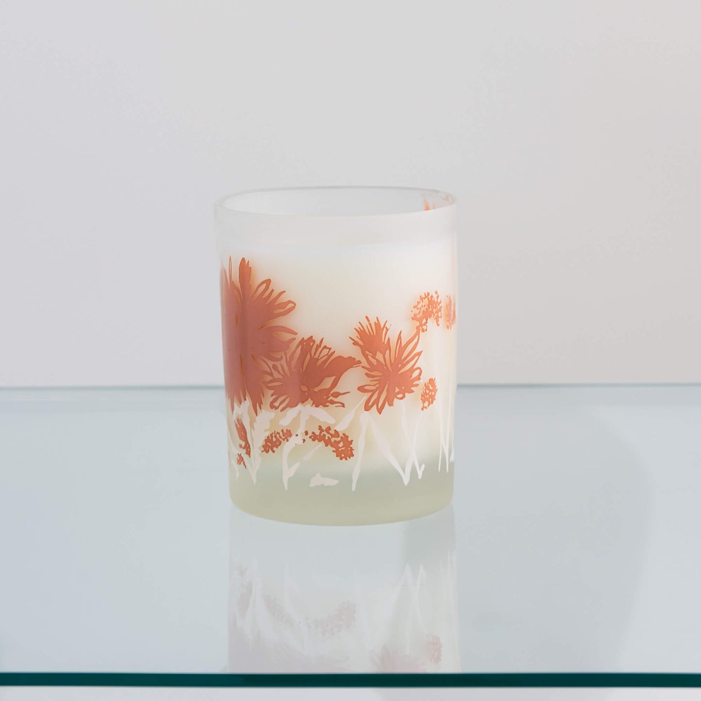 Load image into Gallery viewer, Vintage Georges Briard Glass Frosted Tan Mauve Glass on a bar shelf
