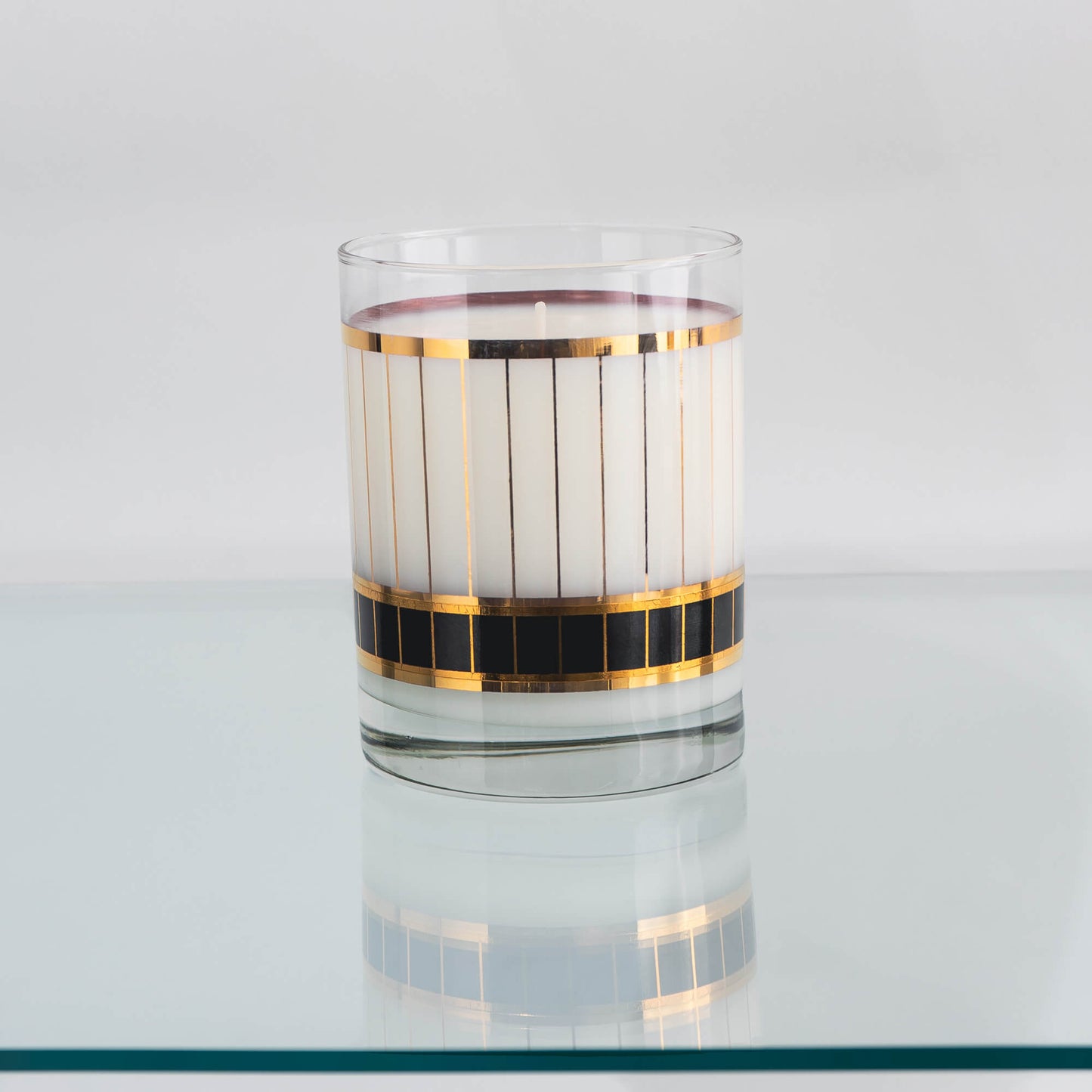 Luxury Black and Gold Cocktail Glass Candle