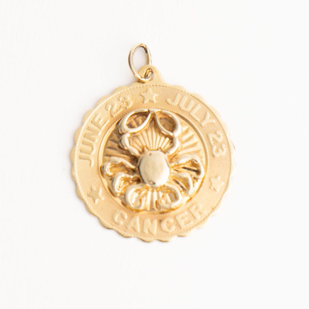 
                  
                    vintage 14k gold cancer zodiac pendant
                  
                