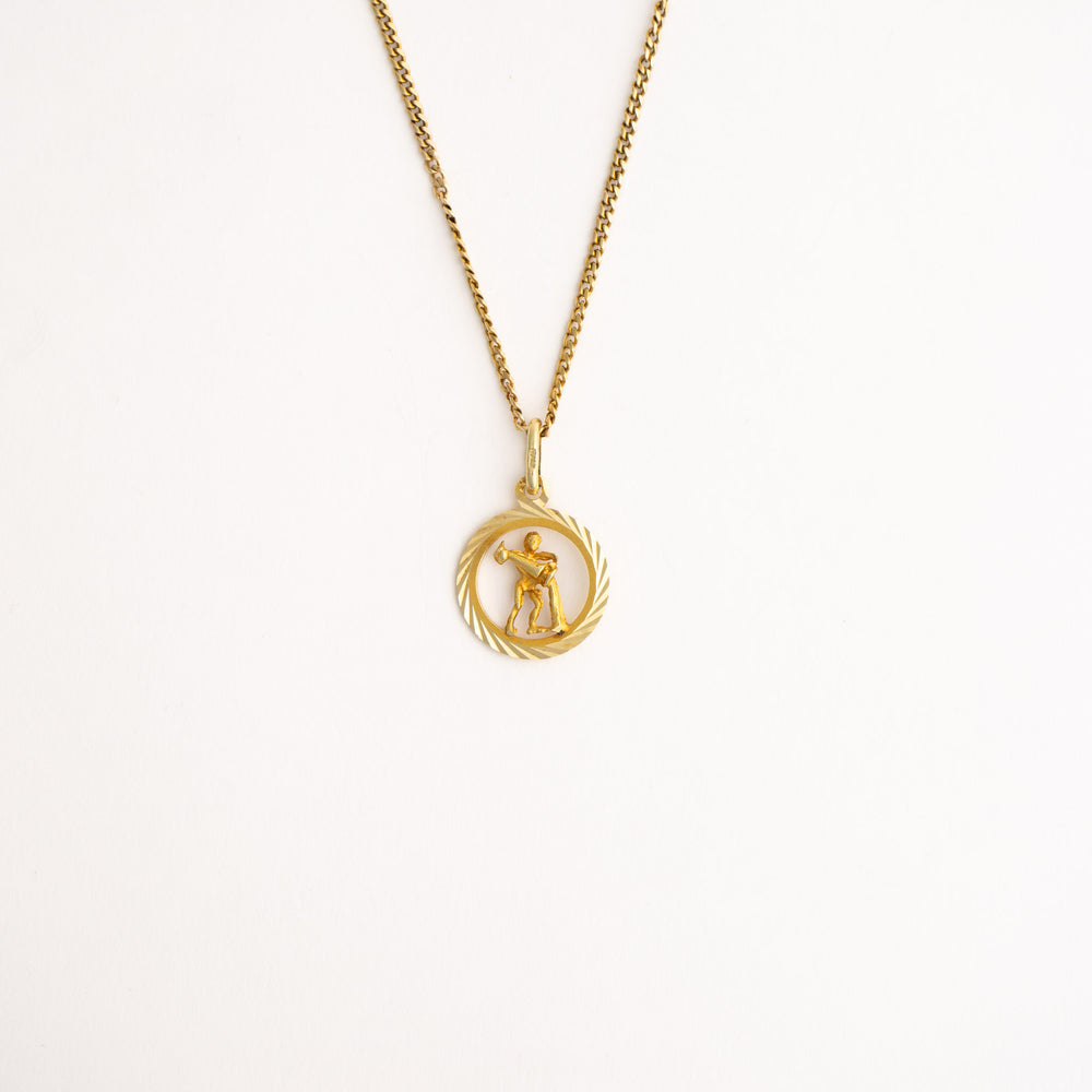 
                  
                    vintage 14k gold aquarius pendant
                  
                