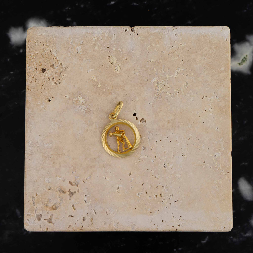 
                  
                    vintage 14k gold aquarius charm pendant
                  
                