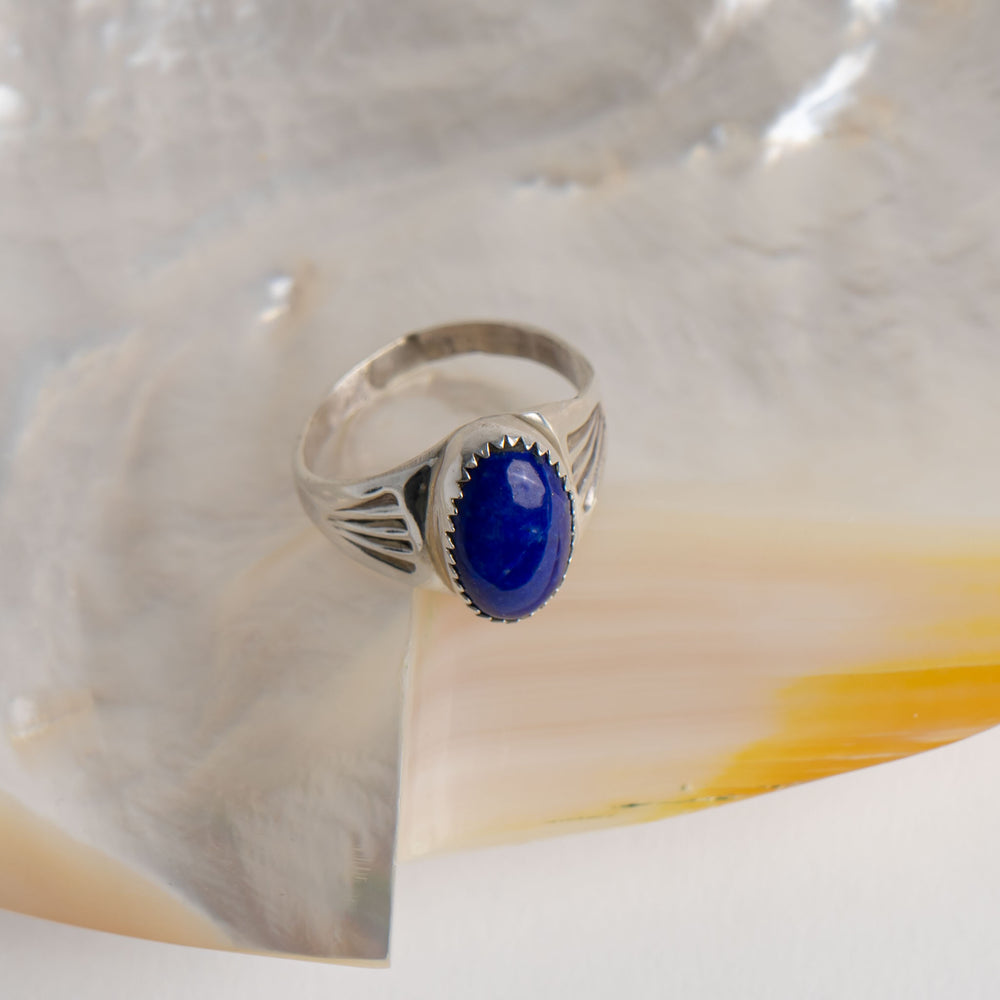 
                  
                    vintage artisan blue lapis lazuli ring by annie lincoln 
                  
                