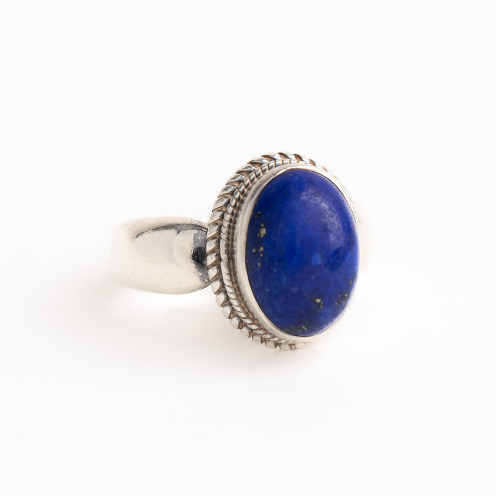 
                  
                    vintage sterling silver ring with oval blue lapis stone - size 9
                  
                