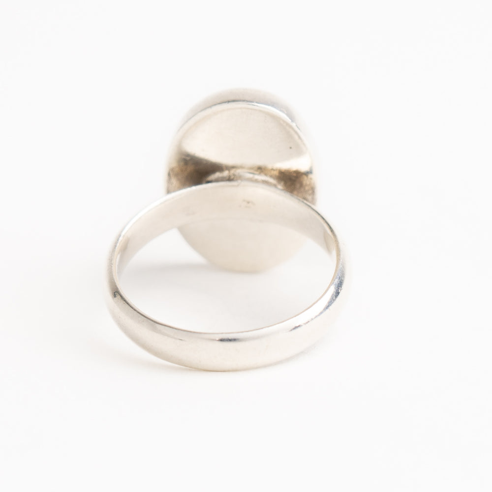 
                  
                    vintage sterling silver oval statement ring - size 9
                  
                