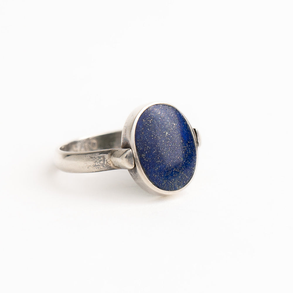 
                  
                    vintage sterling silver malachite and lapis reversible ring - size 7.5
                  
                